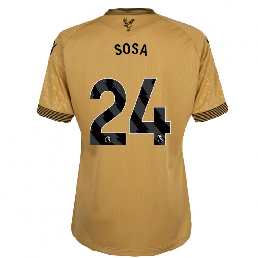 Danxen Mann Borna Sosa #24 Gull Svart Bortetrøye Drakt Trøye 2025/26 Skjorter T-Skjorte