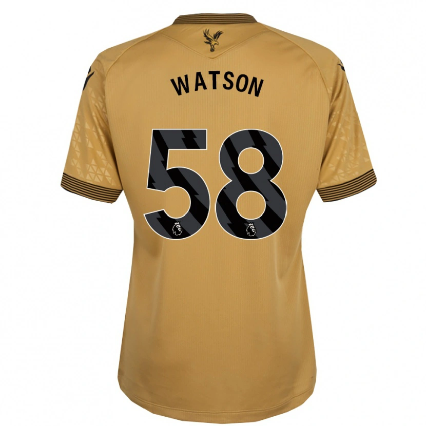 Danxen Mann Noah Watson #58 Gull Svart Bortetrøye Drakt Trøye 2025/26 Skjorter T-Skjorte