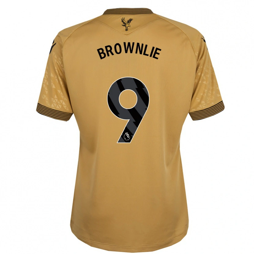 Danxen Mann Rylan Brownlie #9 Gull Svart Bortetrøye Drakt Trøye 2025/26 Skjorter T-Skjorte