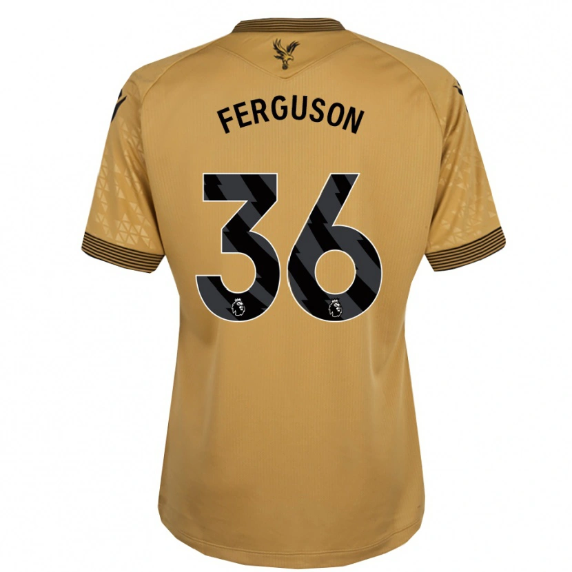 Danxen Mann Nathan Ferguson #36 Gull Svart Bortetrøye Drakt Trøye 2025/26 Skjorter T-Skjorte