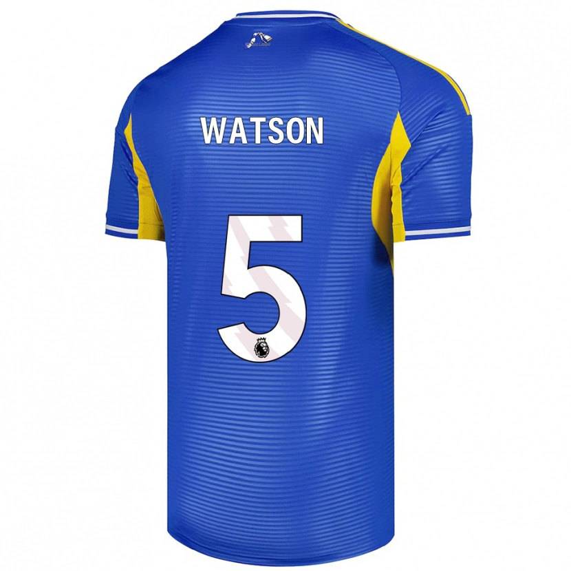 Danxen Mann Jacob Watson #5 Blå Gul Bortetrøye Drakt Trøye 2025/26 Skjorter T-Skjorte