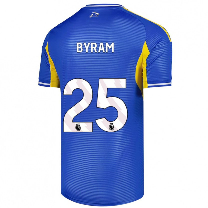 Danxen Mann Sam Byram #25 Blå Gul Bortetrøye Drakt Trøye 2025/26 Skjorter T-Skjorte