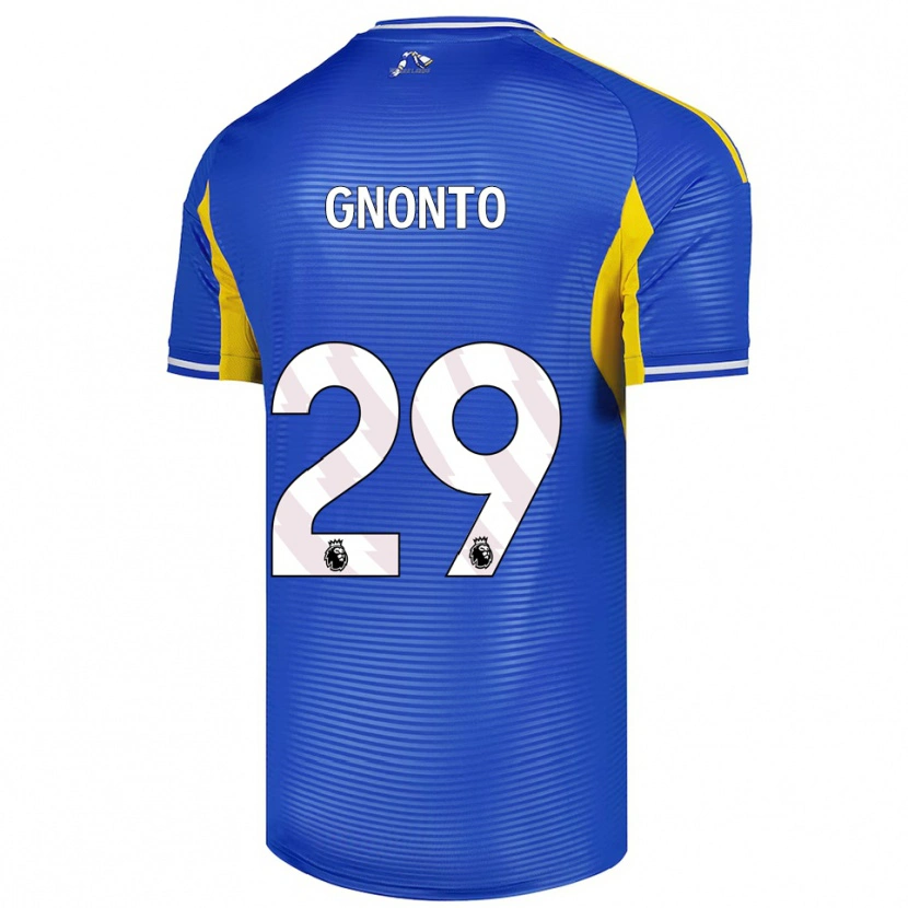 Danxen Mann Wilfried Gnonto #29 Blå Gul Bortetrøye Drakt Trøye 2025/26 Skjorter T-Skjorte