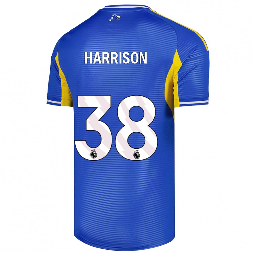 Danxen Mann Jack Harrison #38 Blå Gul Bortetrøye Drakt Trøye 2025/26 Skjorter T-Skjorte