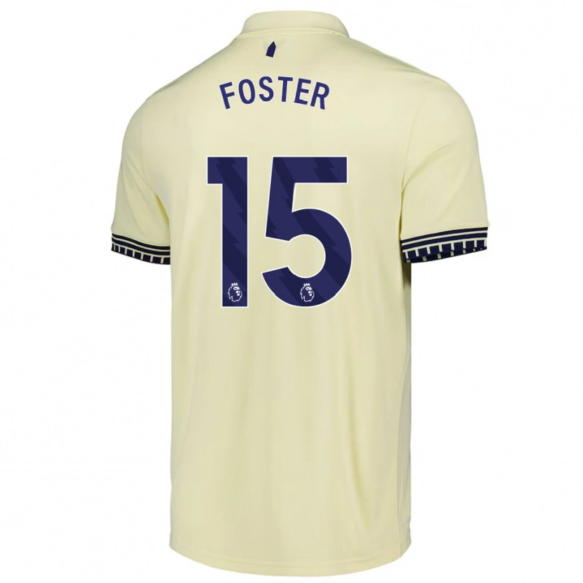 Danxen Mann Harvey Foster #15 Off White Svart Bortetrøye Drakt Trøye 2025/26 Skjorter T-Skjorte