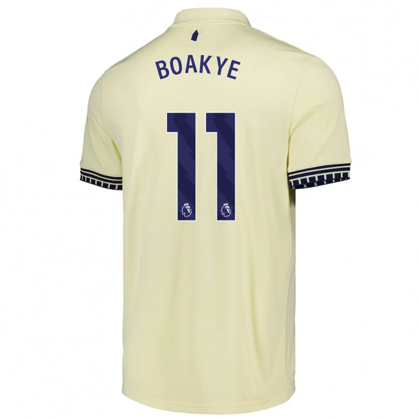 Danxen Mann Kingsford Boakye #11 Off White Svart Bortetrøye Drakt Trøye 2025/26 Skjorter T-Skjorte