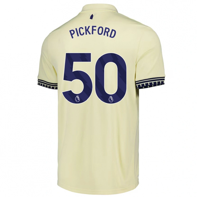Danxen Mann George Pickford #50 Off White Svart Bortetrøye Drakt Trøye 2025/26 Skjorter T-Skjorte