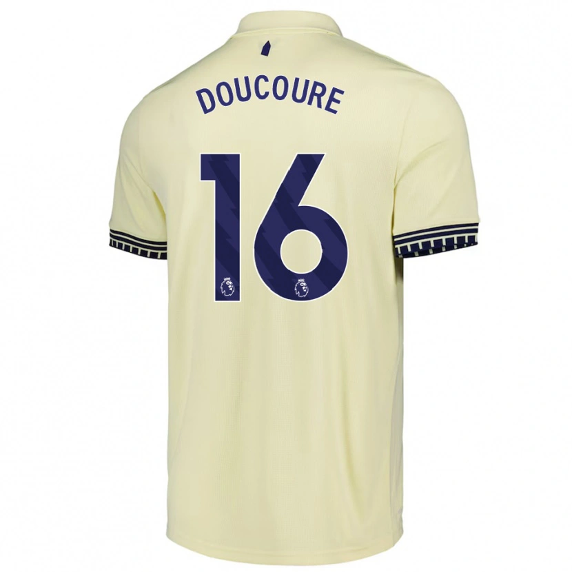 Danxen Mann Abdoulaye Doucoure #16 Off White Svart Bortetrøye Drakt Trøye 2025/26 Skjorter T-Skjorte