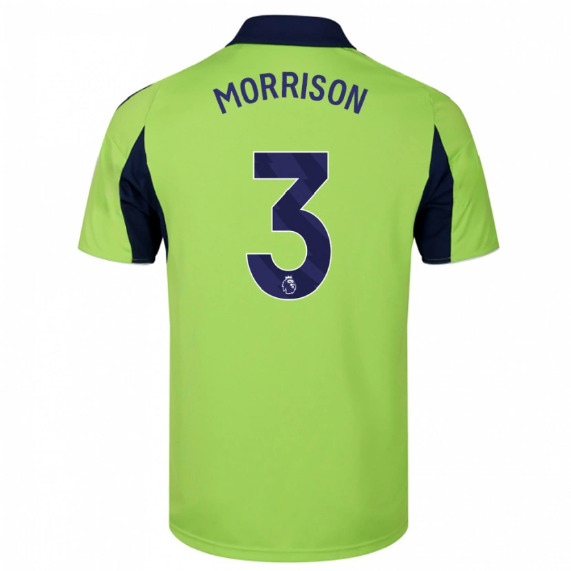 Danxen Mann Kymarley Morrison #3 Grønn Marineblå Hvit Bortetrøye Drakt Trøye 2025/26 Skjorter T-Skjorte