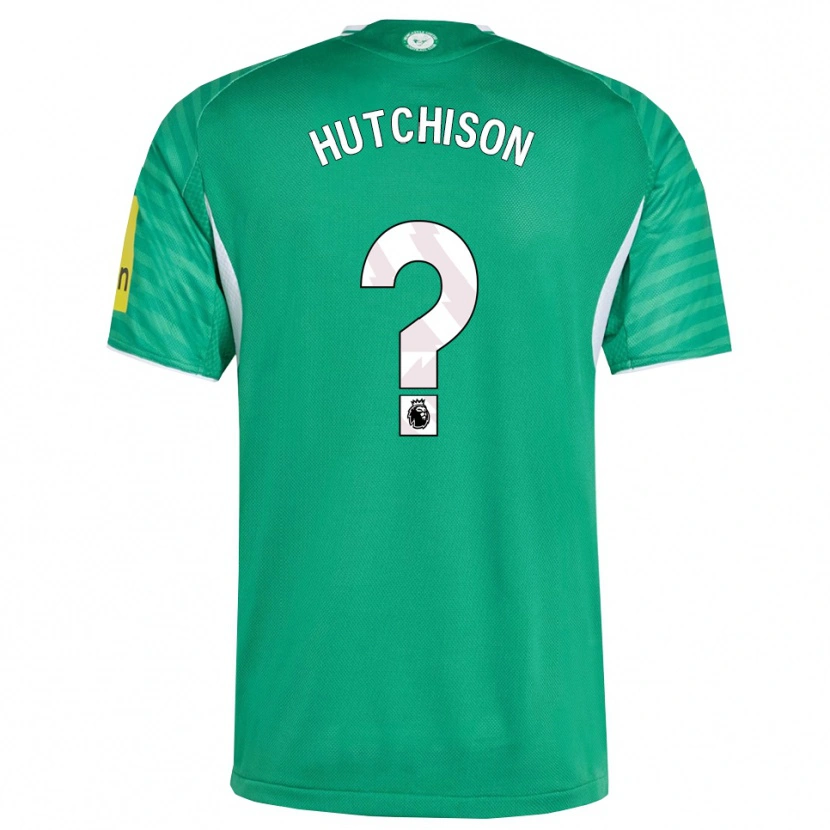 Danxen Mann Alfie Hutchison #0 Grønn Hvit Bortetrøye Drakt Trøye 2025/26 Skjorter T-Skjorte