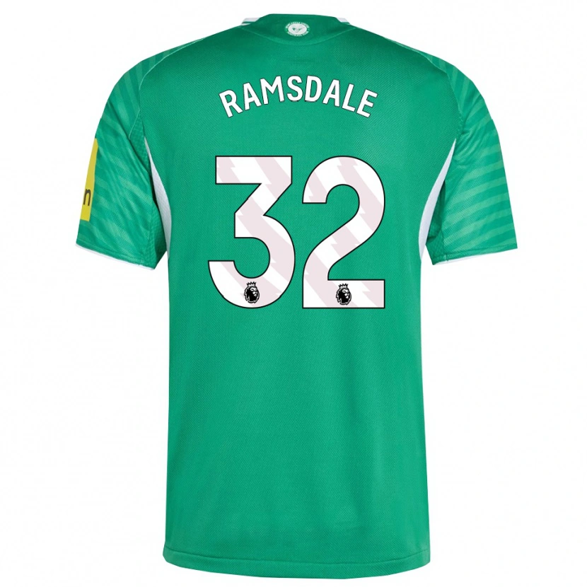 Danxen Mann Aaron Ramsdale #32 Grønn Hvit Bortetrøye Drakt Trøye 2025/26 Skjorter T-Skjorte