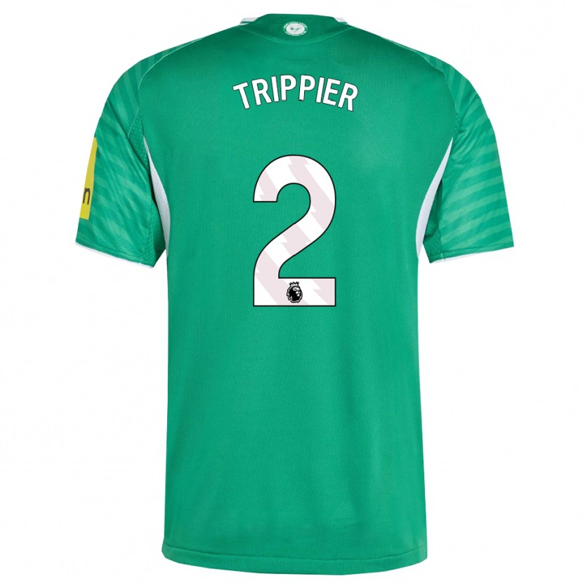 Danxen Mann Kieran Trippier #2 Grønn Hvit Bortetrøye Drakt Trøye 2025/26 Skjorter T-Skjorte