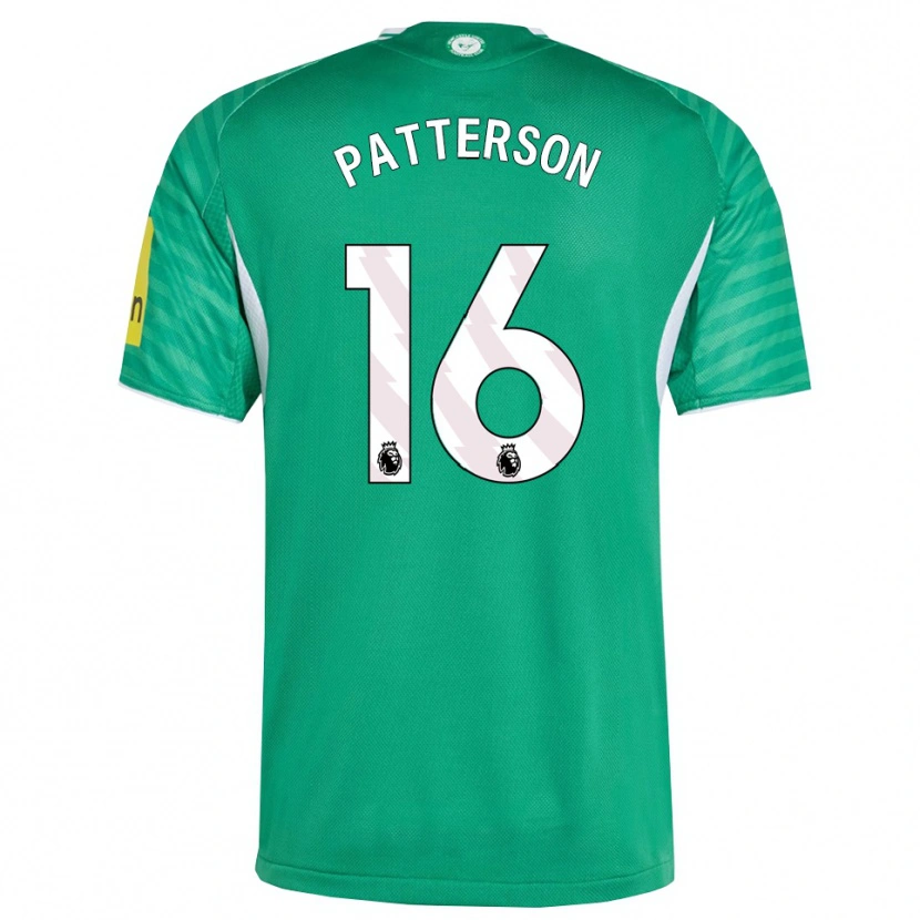 Danxen Mann Jack Patterson #16 Grønn Hvit Bortetrøye Drakt Trøye 2025/26 Skjorter T-Skjorte