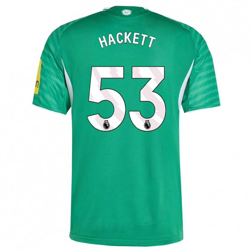 Danxen Mann Jordan Hackett #53 Grønn Hvit Bortetrøye Drakt Trøye 2025/26 Skjorter T-Skjorte