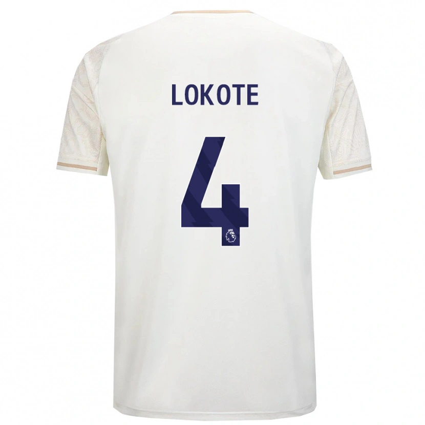 Danxen Mann Eleazar Lokote #4 Off White Svart Bortetrøye Drakt Trøye 2025/26 Skjorter T-Skjorte
