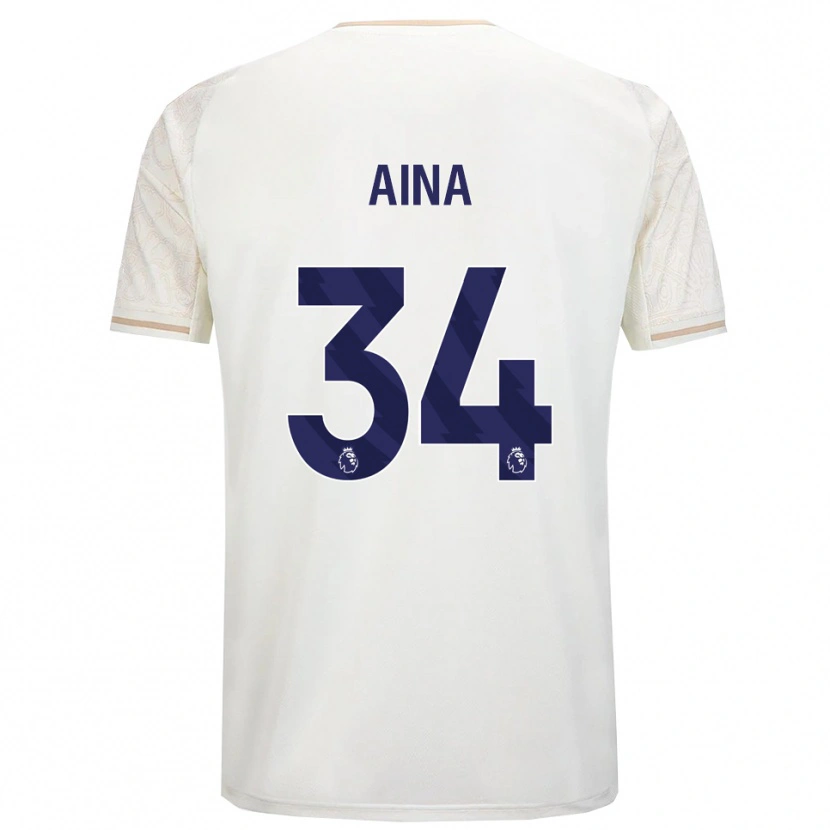 Danxen Mann Ola Aina #34 Off White Svart Bortetrøye Drakt Trøye 2025/26 Skjorter T-Skjorte