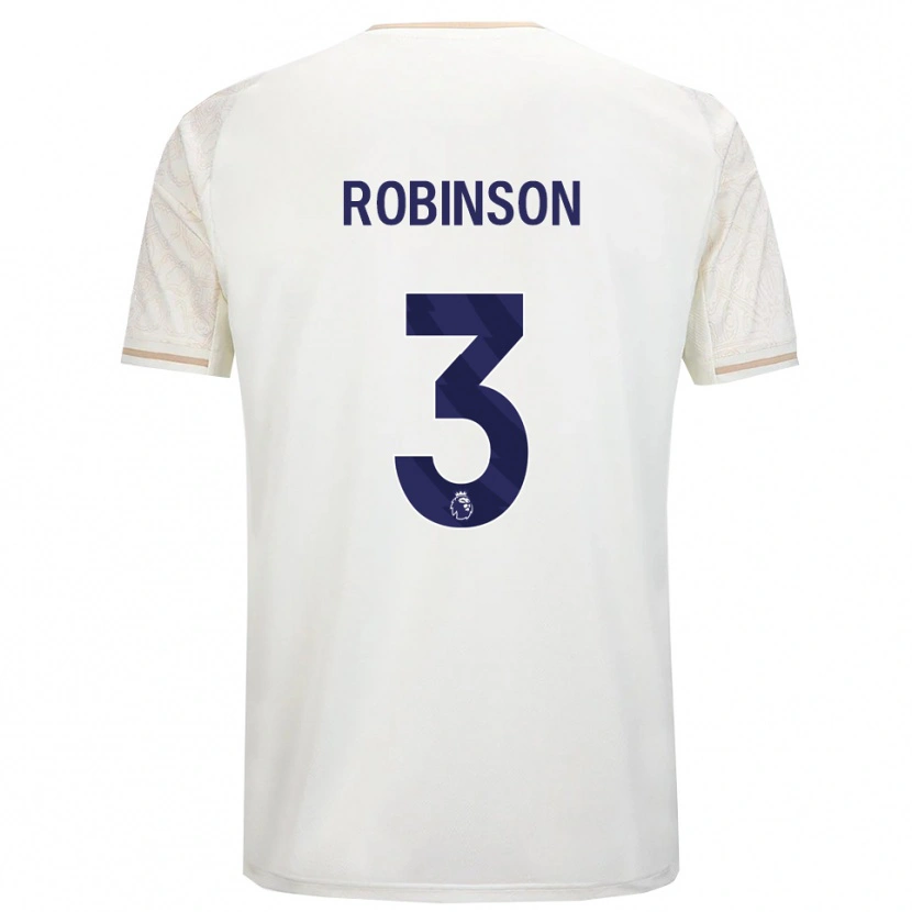 Danxen Mann Riko Robinson #3 Off White Svart Bortetrøye Drakt Trøye 2025/26 Skjorter T-Skjorte