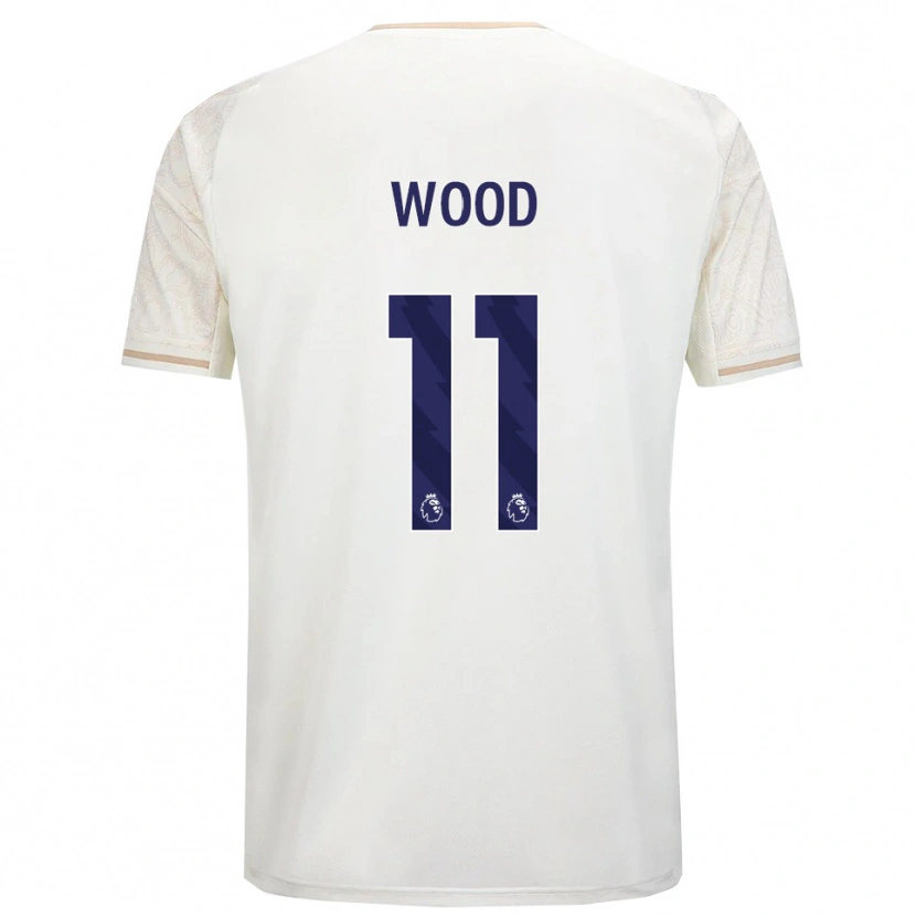 Danxen Mann Chris Wood #11 Off White Svart Bortetrøye Drakt Trøye 2025/26 Skjorter T-Skjorte