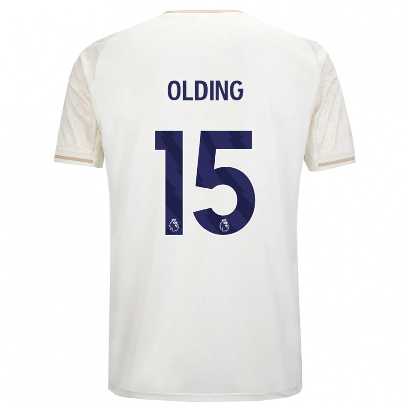 Danxen Mann Hollie Olding #15 Off White Svart Bortetrøye Drakt Trøye 2025/26 Skjorter T-Skjorte