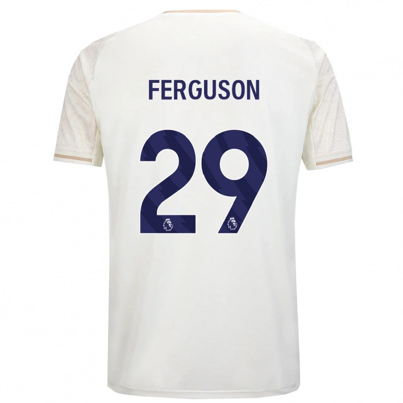 Danxen Mann Georgie Ferguson #29 Off White Svart Bortetrøye Drakt Trøye 2025/26 Skjorter T-Skjorte
