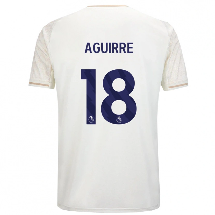 Danxen Mann Aja Aguirre #18 Off White Svart Bortetrøye Drakt Trøye 2025/26 Skjorter T-Skjorte
