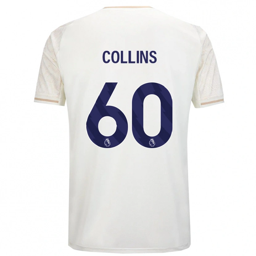 Danxen Mann Sam Collins #60 Off White Svart Bortetrøye Drakt Trøye 2025/26 Skjorter T-Skjorte
