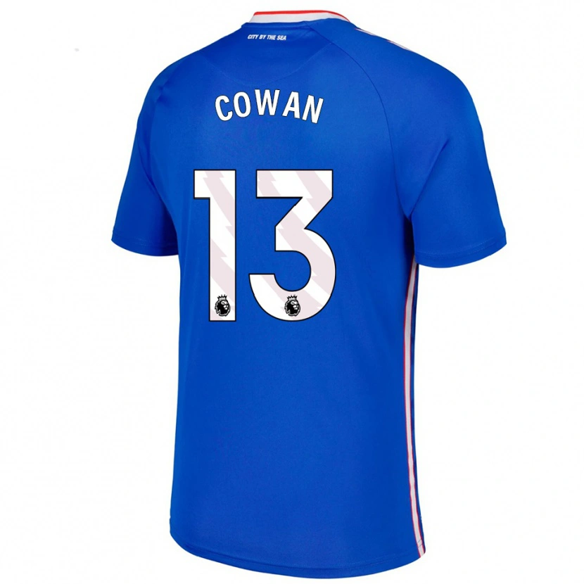Danxen Mann Joe Cowan #13 Blå Hvit Bortetrøye Drakt Trøye 2025/26 Skjorter T-Skjorte