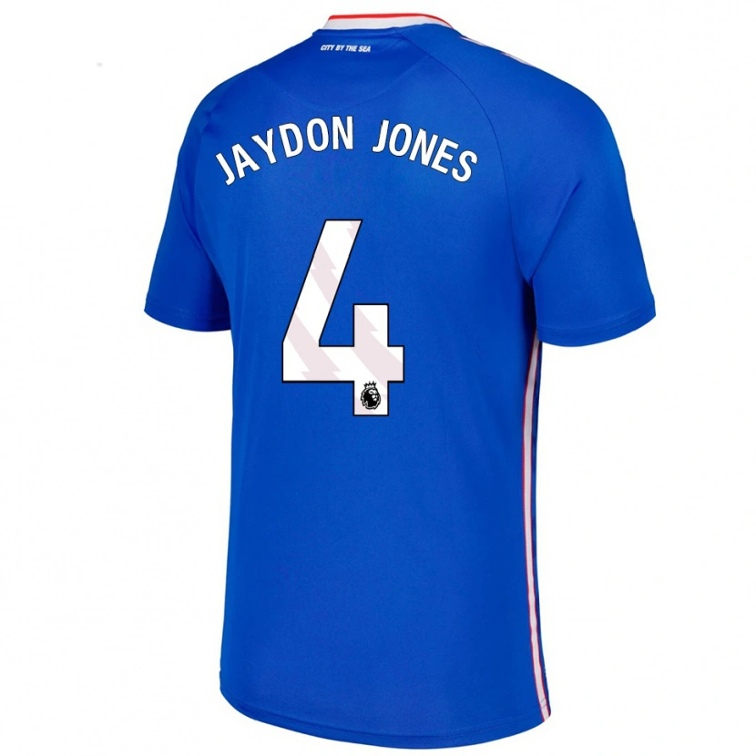 Danxen Mann Jaydon Jones #4 Blå Hvit Bortetrøye Drakt Trøye 2025/26 Skjorter T-Skjorte