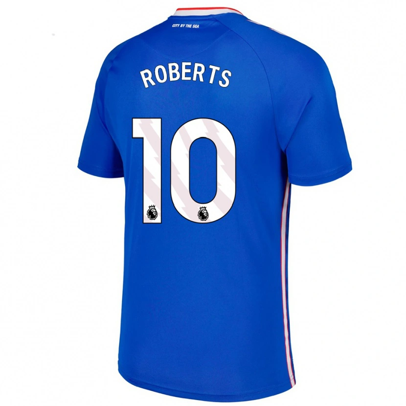 Danxen Mann Patrick Roberts #10 Blå Hvit Bortetrøye Drakt Trøye 2025/26 Skjorter T-Skjorte