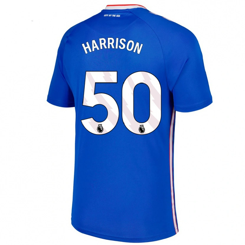 Danxen Mann Harrison Jones #50 Blå Hvit Bortetrøye Drakt Trøye 2025/26 Skjorter T-Skjorte