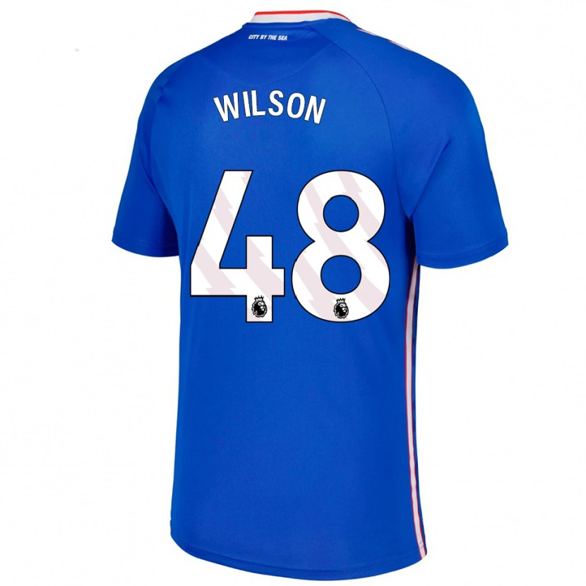 Danxen Mann Callum Wilson #48 Blå Hvit Bortetrøye Drakt Trøye 2025/26 Skjorter T-Skjorte