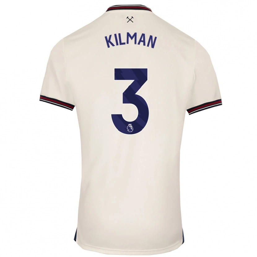 Danxen Mann Maximilian Kilman #3 Off White Bortetrøye Drakt Trøye 2025/26 Skjorter T-Skjorte