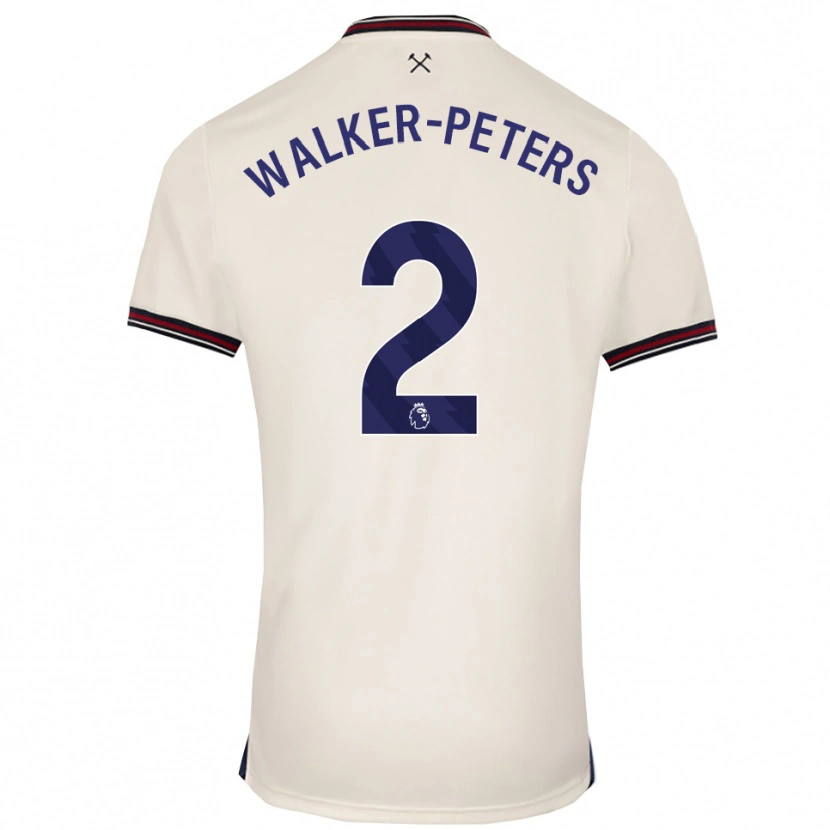 Danxen Mann Kyle Walker-Peters #2 Off White Bortetrøye Drakt Trøye 2025/26 Skjorter T-Skjorte