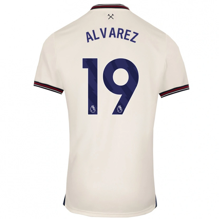 Danxen Mann Edson Álvarez #19 Off White Bortetrøye Drakt Trøye 2025/26 Skjorter T-Skjorte