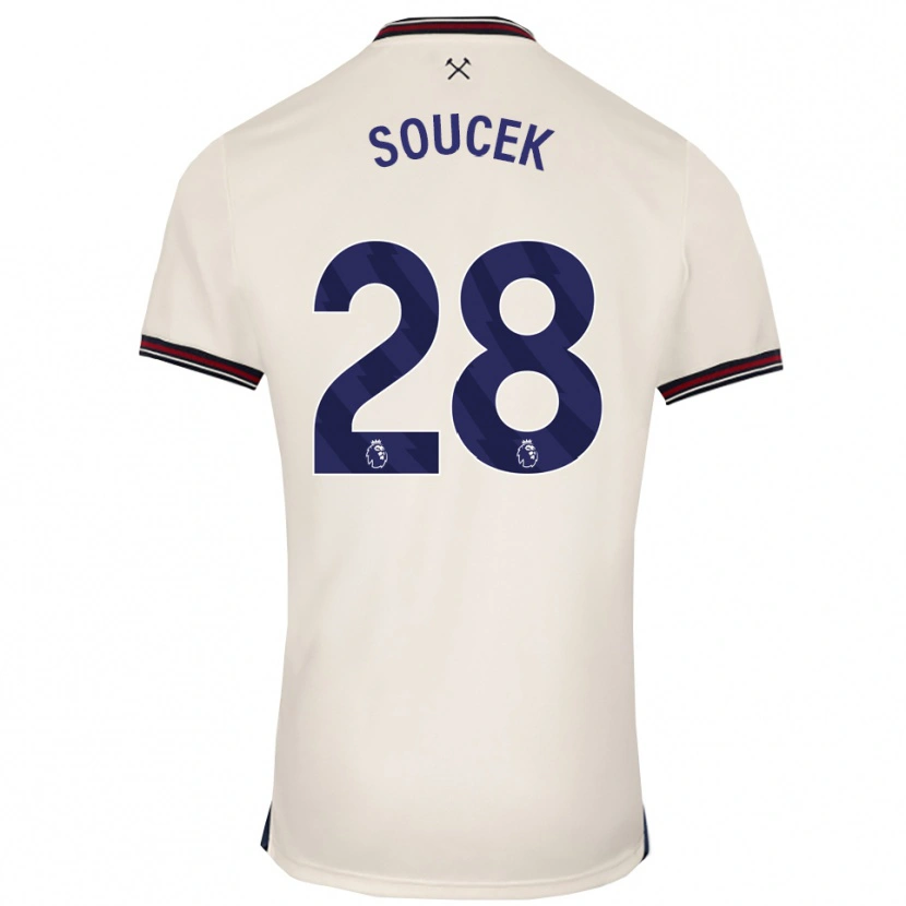 Danxen Mann Tomas Soucek #28 Off White Bortetrøye Drakt Trøye 2025/26 Skjorter T-Skjorte