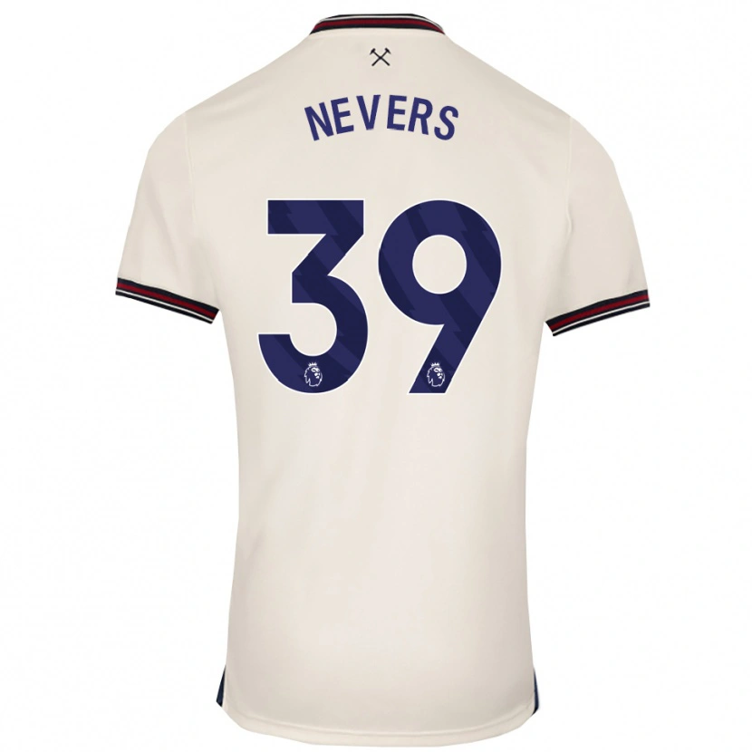 Danxen Mann Thierry Nevers #39 Off White Bortetrøye Drakt Trøye 2025/26 Skjorter T-Skjorte