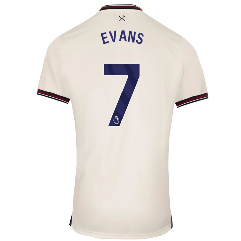 Danxen Mann Lisa Evans #7 Off White Bortetrøye Drakt Trøye 2025/26 Skjorter T-Skjorte