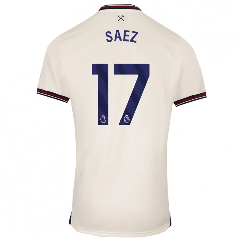 Danxen Mann Camila Sáez #17 Off White Bortetrøye Drakt Trøye 2025/26 Skjorter T-Skjorte