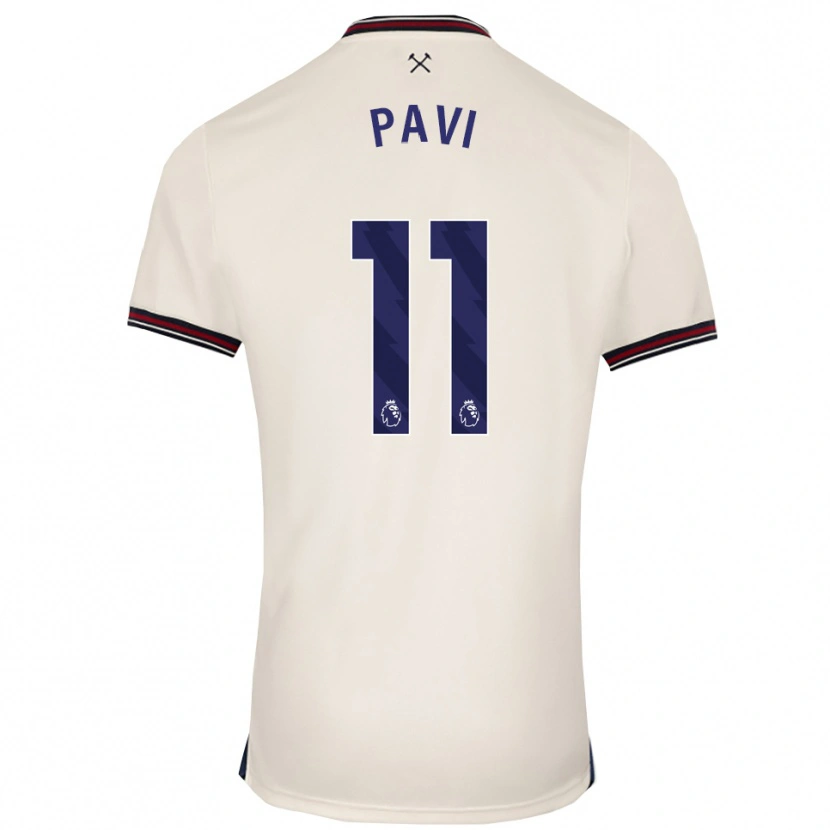 Danxen Mann Manuela Paví #11 Off White Bortetrøye Drakt Trøye 2025/26 Skjorter T-Skjorte