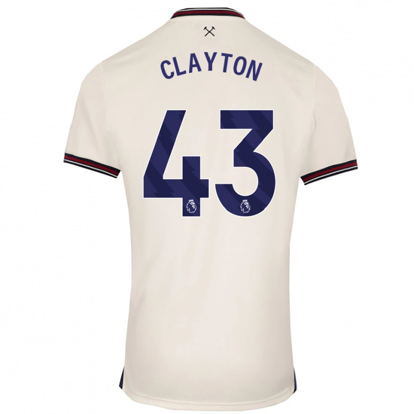 Danxen Mann Regan Clayton #43 Off White Bortetrøye Drakt Trøye 2025/26 Skjorter T-Skjorte