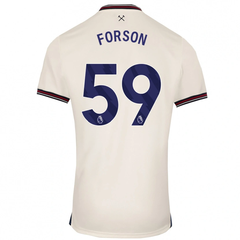 Danxen Mann Keenan Forson #59 Off White Bortetrøye Drakt Trøye 2025/26 Skjorter T-Skjorte