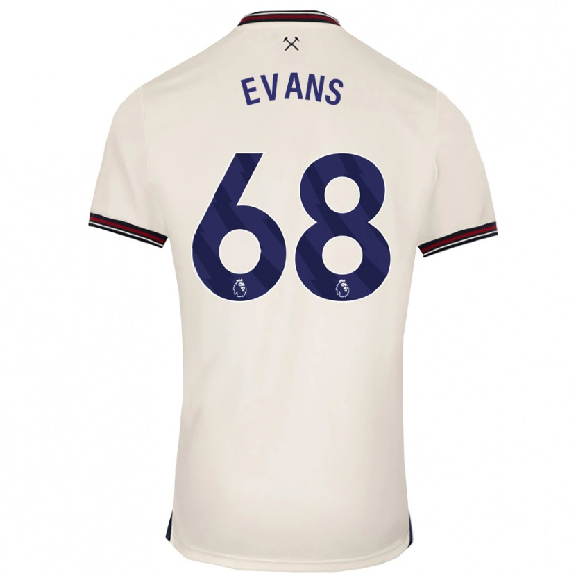 Danxen Mann Isaac Evans #68 Off White Bortetrøye Drakt Trøye 2025/26 Skjorter T-Skjorte