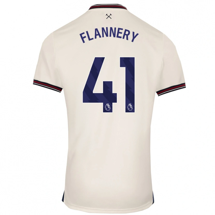 Danxen Mann Keira Flannery #41 Off White Bortetrøye Drakt Trøye 2025/26 Skjorter T-Skjorte