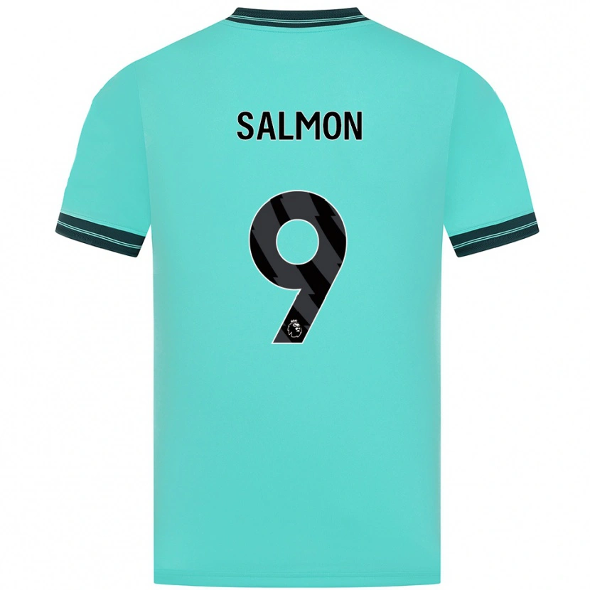 Danxen Mann Fabian Salmon #9 Himmelsblå Grønn Bortetrøye Drakt Trøye 2025/26 Skjorter T-Skjorte
