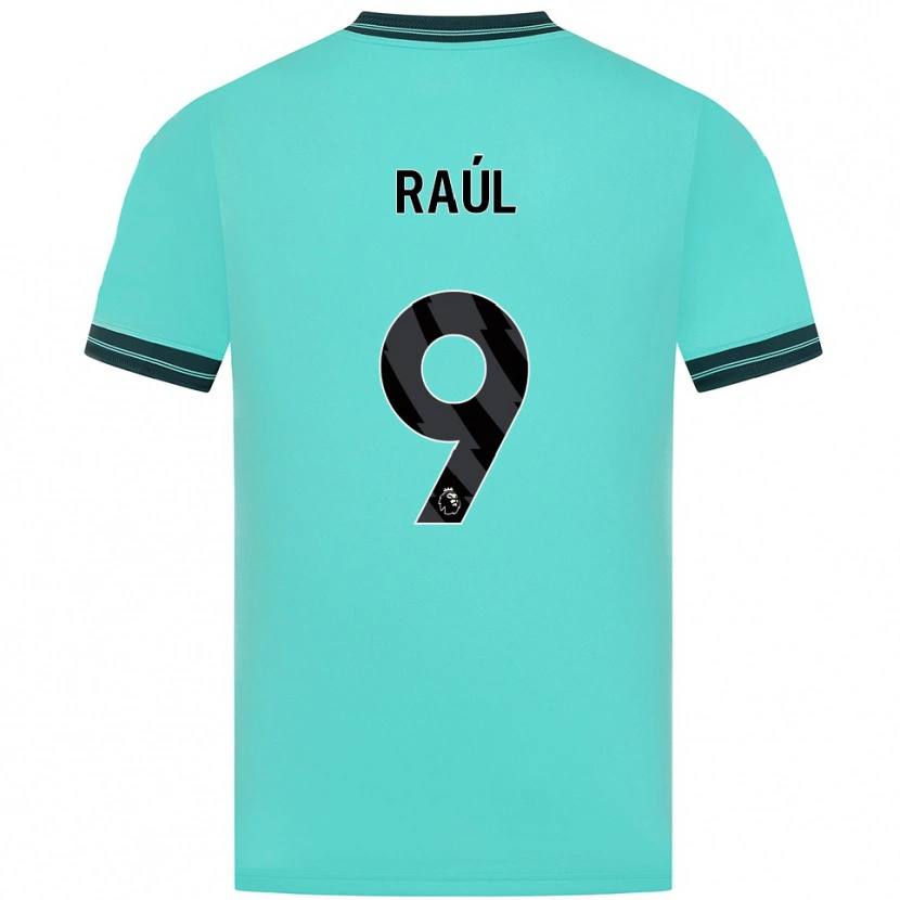 Danxen Mann Raul Jimenez #9 Himmelsblå Grønn Bortetrøye Drakt Trøye 2025/26 Skjorter T-Skjorte
