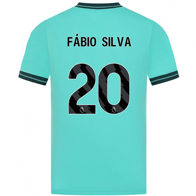 Danxen Mann Fábio Silva #20 Himmelsblå Grønn Bortetrøye Drakt Trøye 2025/26 Skjorter T-Skjorte