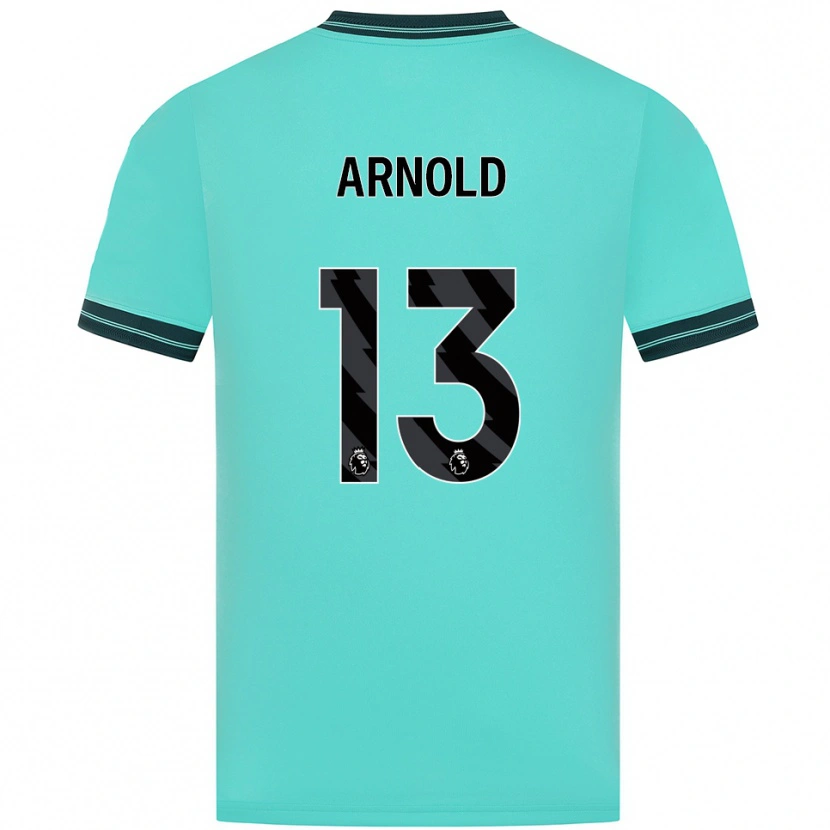 Danxen Mann Alfie Arnold #13 Himmelsblå Grønn Bortetrøye Drakt Trøye 2025/26 Skjorter T-Skjorte