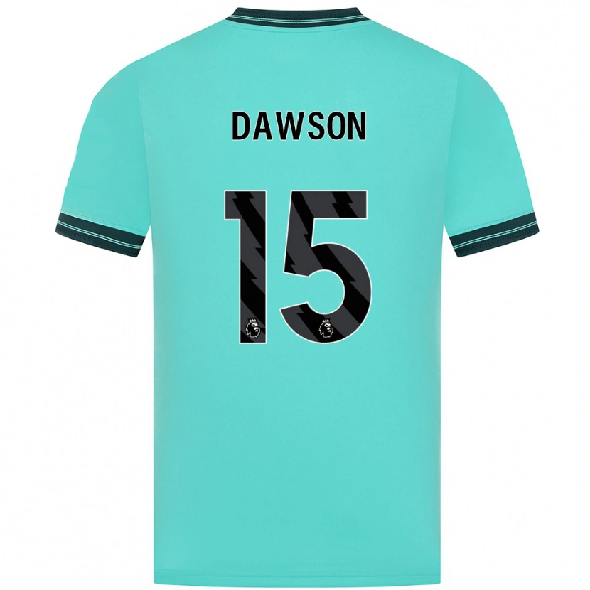 Danxen Mann Craig Dawson #15 Himmelsblå Grønn Bortetrøye Drakt Trøye 2025/26 Skjorter T-Skjorte