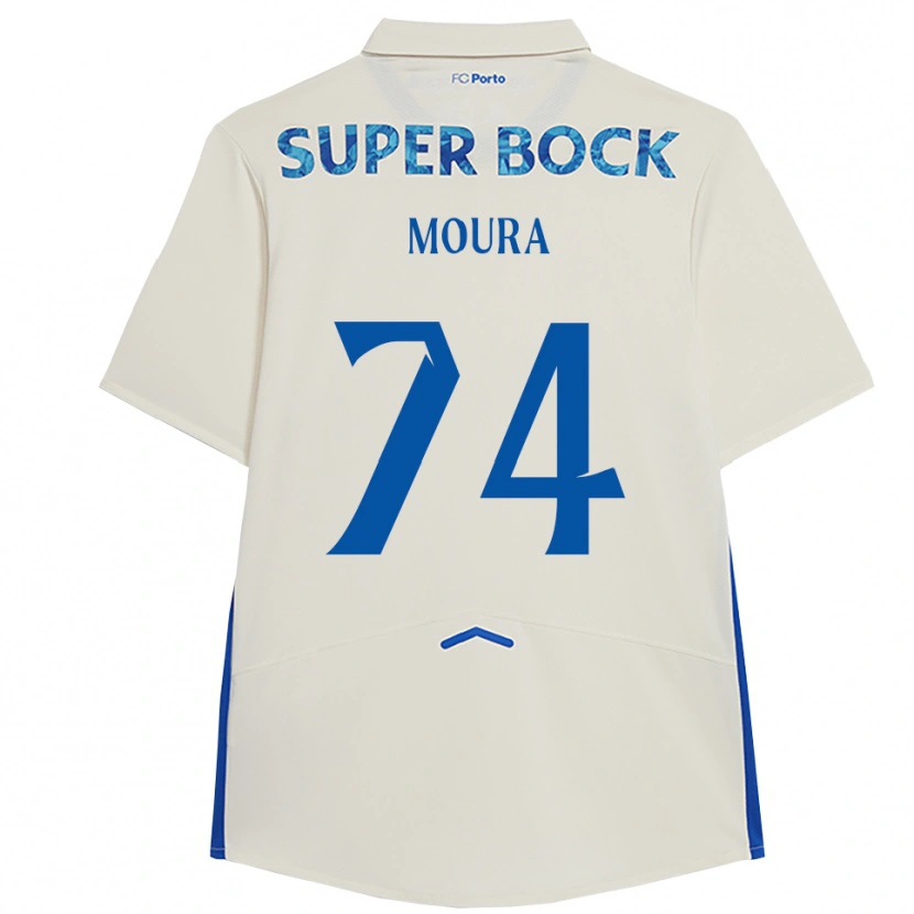 Danxen Mann Francisco Moura #74 Hvit Blå Tredje Sett Drakt Trøye 2025/26 Skjorter T-Skjorte