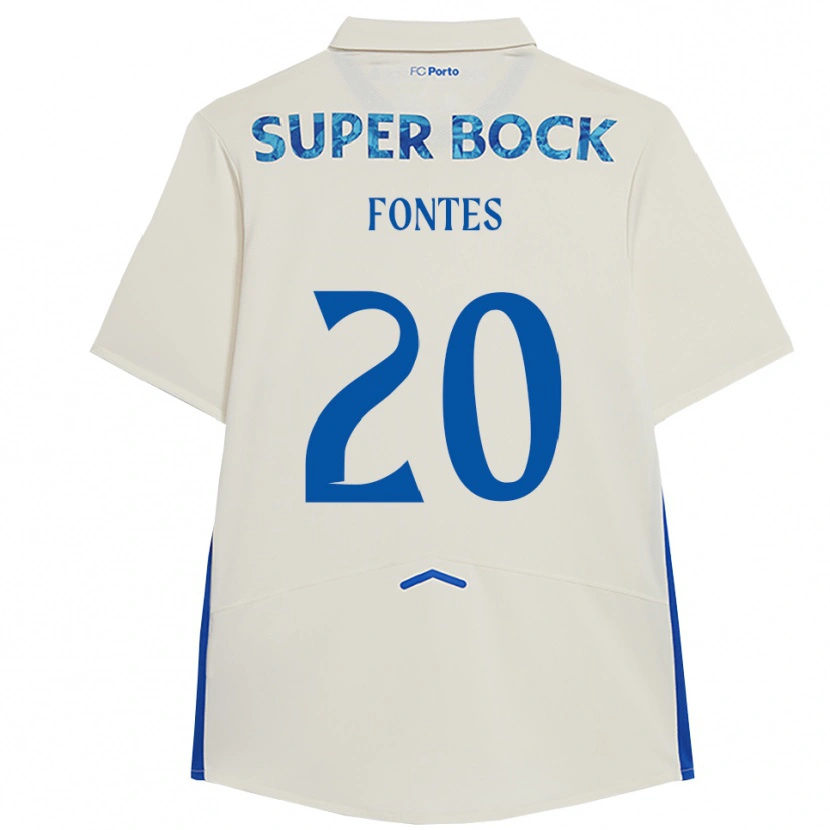 Danxen Mann Goncalo Fontes #20 Hvit Blå Tredje Sett Drakt Trøye 2025/26 Skjorter T-Skjorte